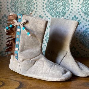 Disney Pocahontas booties, Label indicates Size 2-3 years